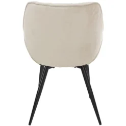 CLP Set Van 4 Eetkamerstoelen Tanna Fluweel Crème -Puur Woood Winkel 1000080765 0103