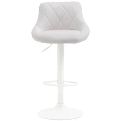 CLP Barkruk Lazio Wit Frame Kunstleer Wit -Puur Woood Winkel 1000080817 0102