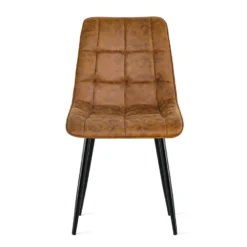 2x Eetkamerstoel Thimphu - Microleder - Cognac 6 2x Eetkamerstoel Thimphu - Microleder - Cognac -Puur Woood Winkel 1000081099 0103