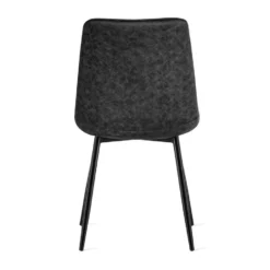 2x Eetkamerstoel Thimphu - Microleder - Antraciet -Puur Woood Winkel 1000081110 0104