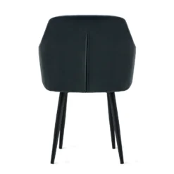 2x Eetkamerstoel Praia - Fluweel - Zwart -Puur Woood Winkel 1000081111 0104