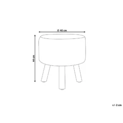 Beliani Hocker MANZAI - Beige Katoen -Puur Woood Winkel 1000081320 0102