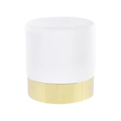 Beliani Poef SOPHIA - Wit Fluweel