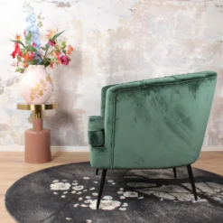 DS4U® Norah Fauteuil Velvet - Stof - Groen -Puur Woood Winkel 1000081845 0103