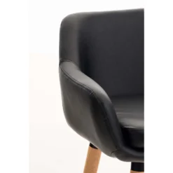 CLP Set Van 2 Barkrukken Grant Kunstleder Zwart -Puur Woood Winkel 1000082826 0103