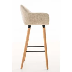 CLP Set Van 2 Barkrukken Grant Stof Crème -Puur Woood Winkel 1000082838 0102