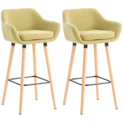 CLP Set Van 2 Barkrukken Grant Stof Groen