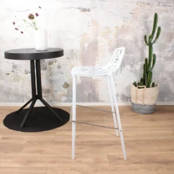 DS4U® Cast Magnolia Barkruk - Aluminium - Wit -Puur Woood Winkel 1000082844 0103