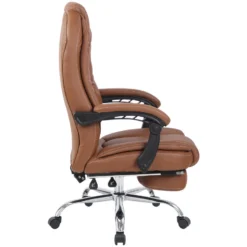 Clp Bureaustoel Castle Kunstleder Licht Bruin -Puur Woood Winkel 1000082858 0102