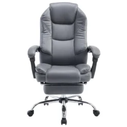 Clp Bureaustoel Castle Kunstleder Grijs -Puur Woood Winkel 1000082871 0101