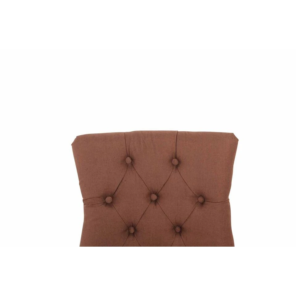CLP Eetkamerstoel Aberdeen Donker Frame Stof Bruin 4 CLP Eetkamerstoel Aberdeen Donker Frame Stof Bruin - Afbeelding 4