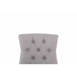 CLP Set Van 2 Eetkamerstoelen Aberdeen Donker Bruin Frame Stof Zilverkleurig -Puur Woood Winkel 1000082929 0103