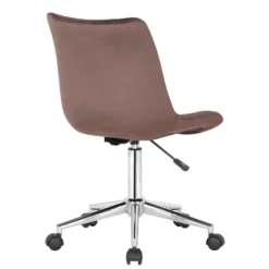 Clp Bureaustoel Medford Fluweel Bruin -Puur Woood Winkel 1000084047 0103