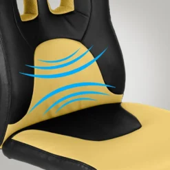 Clp Bureaustoel Fun Kunstleder Geel -Puur Woood Winkel 1000084059 0103