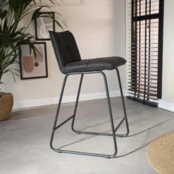 Set Van 2 Barkrukken Industrieel Jelle Antraciet Zithoogte 65 Cm Stof 6 Set Van 2 Barkrukken Industrieel Jelle Antraciet Zithoogte 65 Cm Stof -Puur Woood Winkel 1000084479 0102