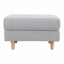 Giga Meubel Poef Grijs - Textiel - 52x68x42cm - Poef Bologna