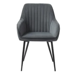 Giga Meubel Eetkamerstoel Velvet - Grijs - 59x58x83,5cm - Stoel Melfort