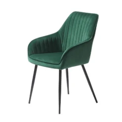 Giga Meubel Eetkamerstoel Velvet - Groen - 59x58x83,5cm - Stoel Melfort -Puur Woood Winkel 1000085088 0102
