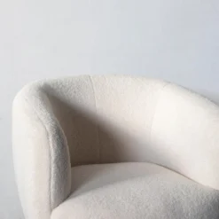 Giga Meubel Fauteuil Wit - Teddy - 78x78x71cm - Fauteuil Lisa -Puur Woood Winkel 1000085104 0102