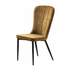 Giga Meubel Eetkamerstoel Velvet - Amber - Zithoogte 49,5cm - Stoel Hudson