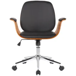 Clp Bureaustoel Kemberg Kunstleder Zwart -Puur Woood Winkel 1000085220 0102