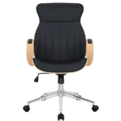 Clp Bureaustoel Melilla Kunstleder Natura Zwart -Puur Woood Winkel 1000085228 0101