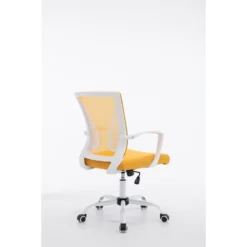 Clp Bureaustoel Tracy Frame Wit Geel -Puur Woood Winkel 1000085235 0103
