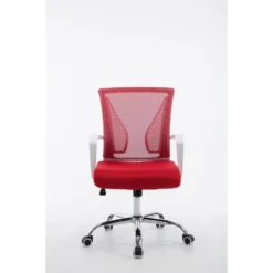 Clp Bureaustoel Tracy Frame Chroom Look Rood -Puur Woood Winkel 1000085246 0101