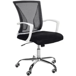 Clp Bureaustoel Tracy Frame Chroom Look Zwart