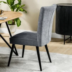 Hesta Eetkamerstoel Jameson - Stof - Zwart -Puur Woood Winkel 1000085707 0102