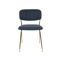 Rein Living Jolien Eetkamerstoel - Goud/Donkerblauw - Set Van 2 -Puur Woood Winkel 1000087466 0103
