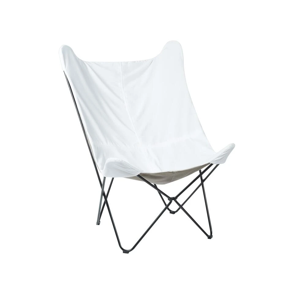 Beliani Fauteuil NYBRO - Wit Fluweel 1 Beliani Fauteuil NYBRO - Wit Fluweel