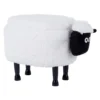 Beliani Dierenhocker SHEEP - Wit Polyester