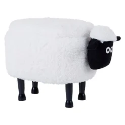 Beliani Dierenhocker SHEEP - Wit Polyester