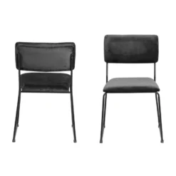 Sohome Eetkamerstoel - Set Van 2 - Denis - Velvet - Donkergrijs