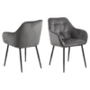 Sohome Eetkamerstoel - Set Van 2 - Otto - Velvet - Dark Grey