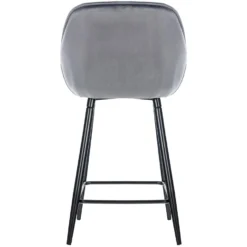 CLP Set Van 2 Barkrukken Gibson Velvet Grijs -Puur Woood Winkel 1000092183 0102