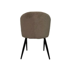 HSM Collection Eetkamerstoel Yuna Taupe Teddy/Metaal Set Van 2 -Puur Woood Winkel 1000092812 0103