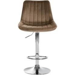 CLP Barkruk Toni Fluweel Chroom Frame Crème -Puur Woood Winkel 1000093439 0102