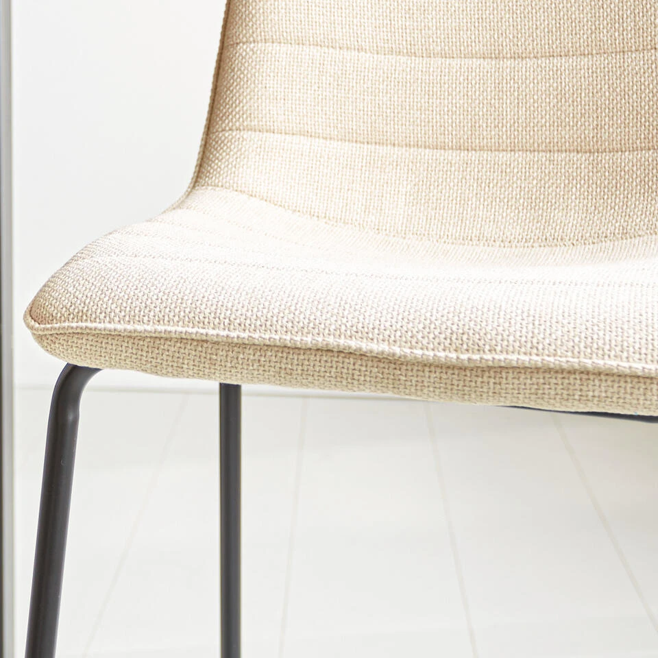 Barkruk Mark Grof Geweven Stof Beige - Zithoogte 65 Cm - Polyester - Beige 4 Barkruk Mark Grof Geweven Stof Beige - Zithoogte 65 Cm - Polyester - Beige - Afbeelding 4