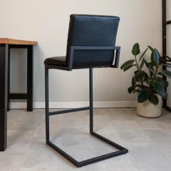 Set Van 2 Barkrukken Industrieel Kuba Zwart Zithoogte 78 Cm Kunstleder -Puur Woood Winkel 1000093713 0103