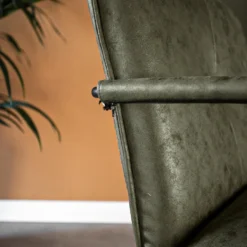 Industriële Fauteuil Hailey Groen Ecoleder - Leder - Groen -Puur Woood Winkel 1000093731 0103