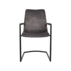 LABEL51- Eetkamerstoel Bodi - Antraciet Velours - 54x64x87 Cm -Puur Woood Winkel 1000094047 0101