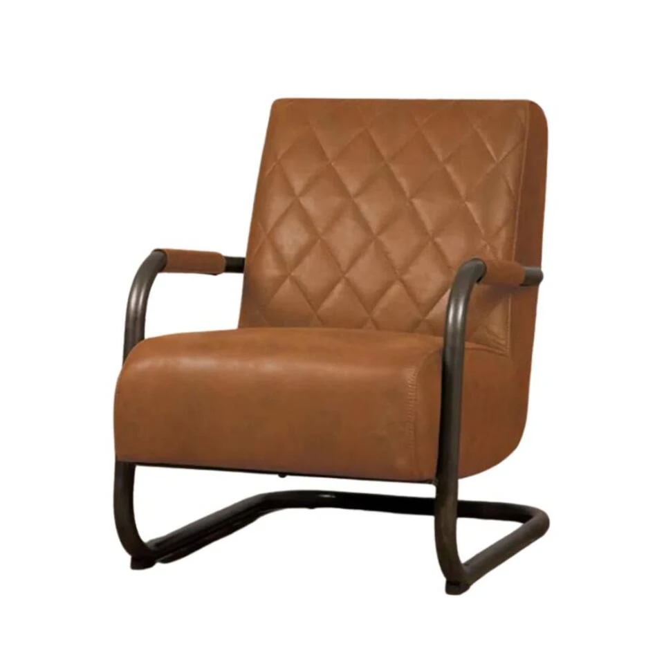 Tower Living Civo Fauteuil Bull Cognac - 65x83 Cm 1 Tower Living Civo Fauteuil Bull Cognac - 65x83 Cm