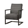 Tower Living Rocca Fauteuil Bull Antraciet - 77x84 Cm