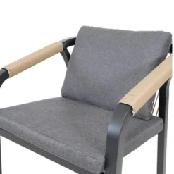 Rimini Barstoel Tuin - Stof - Zwart -Puur Woood Winkel 1000094399 0103