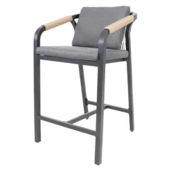 Rimini Barstoel Tuin - Stof - Zwart