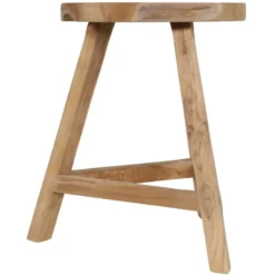 Teak Krukje 35x47cm - Hout - Bruin -Puur Woood Winkel 1000094405 0104