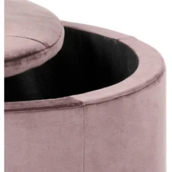 Sohome Poef Takeesha - Velvet - Roze -Puur Woood Winkel 1000094493 0103