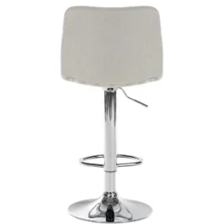 CLP Barkruk Lex Chroom Frame Stof Crème -Puur Woood Winkel 1000095262 0103